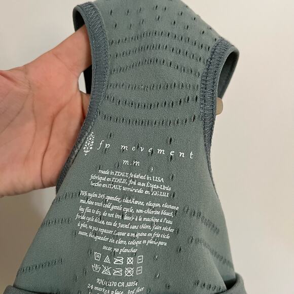 NWOT Free People Movement Ecology Bra in Slate Green - Picture 7 of 7